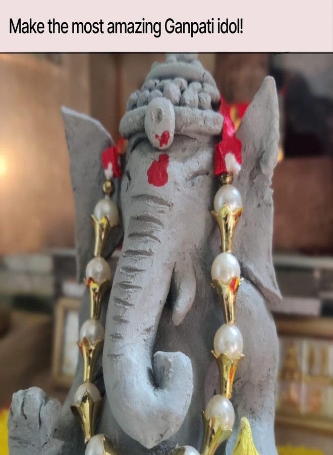 Kitsters Eco-Friendly Shadu Mati Clay - 1 kg | Eco Friendly - Self Drying - Clay - Sculpting - Murti Making | Easily Soluble | Can be Remoulded | DIY Art & Craft Hobby | Perfect for Ganpati Idol | - Image 5